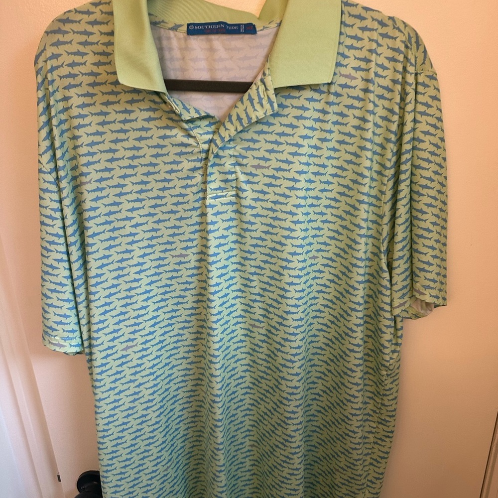 Southern Tide Men's Green Polo Shirt